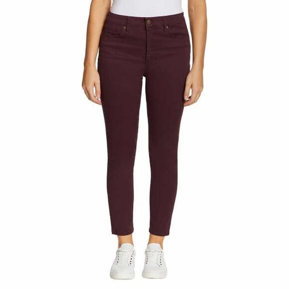Jessica Simpson - Women's High Rise Skinny Ankle Jeans - Red (Wine) - Size 6 - Picture 1 of 4